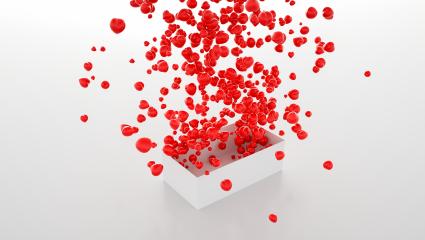 many Hearts flying out of a box - 3D Rendering  : Stock Photo or Stock Video Download rcfotostock photos, images and assets rcfotostock | RC-Photo-Stock.: