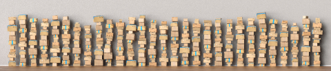 Many packages stacked up as delivery service and shipping concept, as a panorama background header- Stock Photo or Stock Video of rcfotostock | RC-Photo-Stock