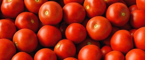 Many red tomatoes are for sale in the supermarket - Stock Photo or Stock Video of rcfotostock | RC Photo Stock