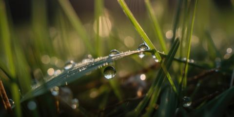 many water drops on green stalks of a meadow at sunrise, generat- Stock Photo or Stock Video of rcfotostock | RC Photo Stock