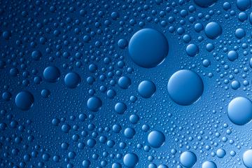 many waterdrops lotus effect on blue background- Stock Photo or Stock Video of rcfotostock | RC-Photo-Stock