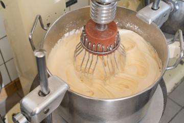 Mixing egg cream in mixing machine. Bakery shop concept image : Stock Photo or Stock Video Download rcfotostock photos, images and assets rcfotostock | RC Photo Stock.: