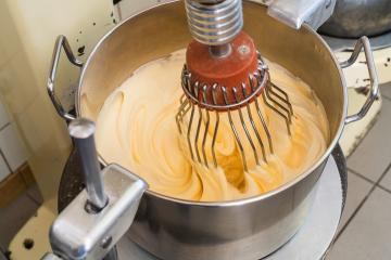 Mixing eggs in mixing machine. Bakery shop concept image : Stock Photo or Stock Video Download rcfotostock photos, images and assets rcfotostock | RC Photo Stock.: