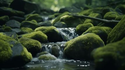 Moss-covered rocks in a tranquil forest stream
 : Stock Photo or Stock Video Download rcfotostock photos, images and assets rcfotostock | RC Photo Stock.: