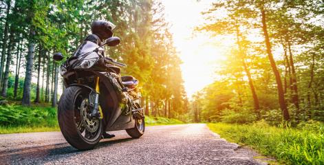 motorbike on the road riding. having fun riding the empty road on a motorcycle tour / journey : Stock Photo or Stock Video Download rcfotostock photos, images and assets rcfotostock | RC-Photo-Stock.: