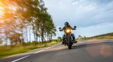 motorbike on the road riding. having fun riding the empty road on a motorcycle tour / journey : Stock Photo or Stock Video Download rcfotostock photos, images and assets rcfotostock | RC Photo Stock.: