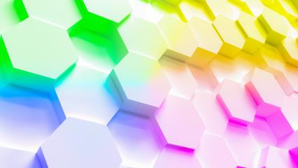 multi color technology hexagon pattern background - Stock Photo or Stock Video of rcfotostock | RC-Photo-Stock