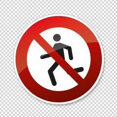 No run sign. Do not run in this area, prohibition sign on white background. Vector illustration. Eps 10 vector file.- Stock Photo or Stock Video of rcfotostock | RC-Photo-Stock