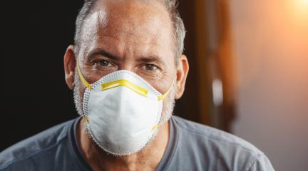 Old man wearing an anti virus protection mask to prevent others from corona COVID-19 and SARS cov 2 infection : Stock Photo or Stock Video Download rcfotostock photos, images and assets rcfotostock | RC Photo Stock.: