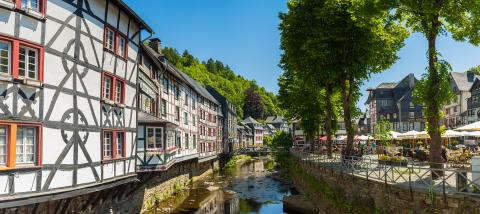 Old Town of Monschau panorama- Stock Photo or Stock Video of rcfotostock | RC Photo Stock
