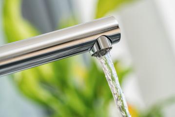 Open chrome faucet in the kitchen- Stock Photo or Stock Video of rcfotostock | RC-Photo-Stock
