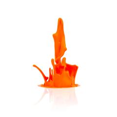 orange paint splash isolated on white- Stock Photo or Stock Video of rcfotostock | RC-Photo-Stock