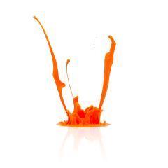 orange paint splash on white- Stock Photo or Stock Video of rcfotostock | RC-Photo-Stock