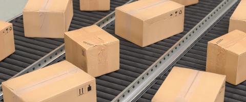 Packages delivery, packaging service and parcels, cardboard boxes on conveyor belt in warehouse, transportation system concept image : Stock Photo or Stock Video Download rcfotostock photos, images and assets rcfotostock | RC Photo Stock.: