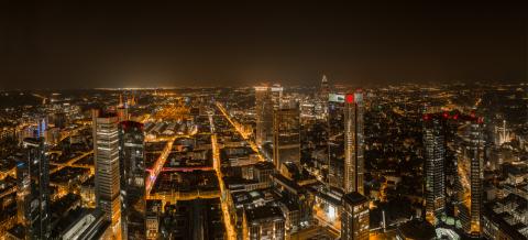 Panorama of Frankfurt am Main (Germany) at  night- Stock Photo or Stock Video of rcfotostock | RC Photo Stock
