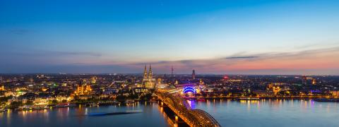 panoramic view of cologne at sunset- Stock Photo or Stock Video of rcfotostock | RC-Photo-Stock