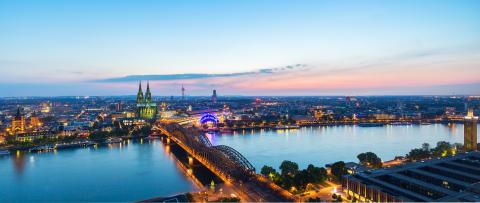 panoramic view of cologne city at sunset- Stock Photo or Stock Video of rcfotostock | RC Photo Stock