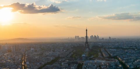 Paris Skyline at sunset with Eiffel Tower view- Stock Photo or Stock Video of rcfotostock | RC-Photo-Stock