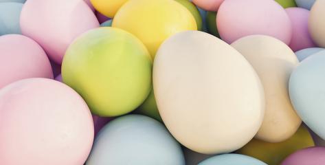 pastel colored easter eggs closeup - 3D Rendering- Stock Photo or Stock Video of rcfotostock | RC-Photo-Stock