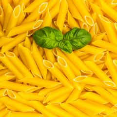 penne noodles with basil leaf- Stock Photo or Stock Video of rcfotostock | RC Photo Stock