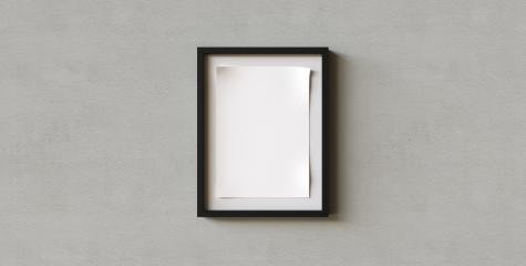 picture frame template mock-up with mat in front of a concrete wall, copyspace for your individual text.- Stock Photo or Stock Video of rcfotostock | RC-Photo-Stock