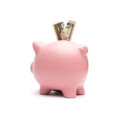 Piggy bank with dollars- Stock Photo or Stock Video of rcfotostock | RC Photo Stock