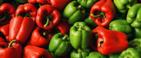 pile heap stack different paprika peppers bells at farmers market grocery stand : Stock Photo or Stock Video Download rcfotostock photos, images and assets rcfotostock | RC-Photo-Stock.: