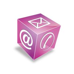 Pink contact cube vector 3D- Stock Photo or Stock Video of rcfotostock | RC Photo Stock