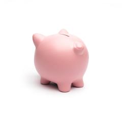 Pink piggy offended on white background- Stock Photo or Stock Video of rcfotostock | RC-Photo-Stock