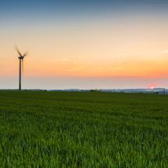 pinwheel in a field against a sunset in the evening twilight - Stock Photo or Stock Video of rcfotostock | RC-Photo-Stock