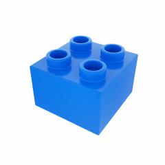 Plastic building block in blue color isolated on white background- Stock Photo or Stock Video of rcfotostock | RC-Photo-Stock