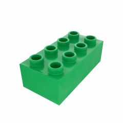 Plastic building block in green color isolated on white background- Stock Photo or Stock Video of rcfotostock | RC Photo Stock