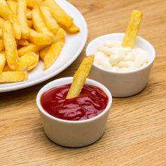 Pommes fries with sauces- Stock Photo or Stock Video of rcfotostock | RC-Photo-Stock