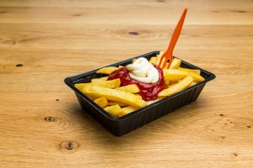 Pommes Frites mit ketchup und mayonnaise- Stock Photo or Stock Video of rcfotostock | RC-Photo-Stock