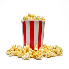 popcorn in a box isolated on white - Stock Photo or Stock Video of rcfotostock | RC Photo Stock