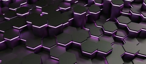 purple neon uv abstract hexagons background pattern 3D rendering - Illustration - Stock Photo or Stock Video of rcfotostock | RC-Photo-Stock