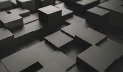 Realistic black geometric cubes, located in space at different levels. Abstract background of 3d cubes- Stock Photo or Stock Video of rcfotostock | RC Photo Stock