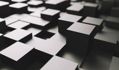 Realistic black solid cubes with a shadow of the same size, located in space at different levels. Abstract background of 3d cubes- Stock Photo or Stock Video of rcfotostock | RC Photo Stock