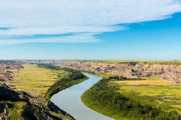 Red Deer River at the canadian badlands valley in canada : Stock Photo or Stock Video Download rcfotostock photos, images and assets rcfotostock | RC Photo Stock.: