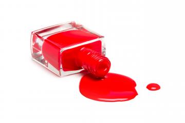 Red nail polish bottle isolated on white- Stock Photo or Stock Video of rcfotostock | RC Photo Stock