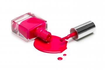 Red nail polish bottle isolated on white- Stock Photo or Stock Video of rcfotostock | RC-Photo-Stock
