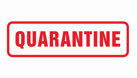 red QUARANTINE rubber stamp isolated on white background. Vector- Stock Photo or Stock Video of rcfotostock | RC-Photo-Stock
