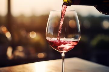 Red wine being poured into glass against sunset background
 : Stock Photo or Stock Video Download rcfotostock photos, images and assets rcfotostock | RC Photo Stock.: