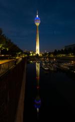 rhein tower dusseldorf at night panorama- Stock Photo or Stock Video of rcfotostock | RC-Photo-Stock