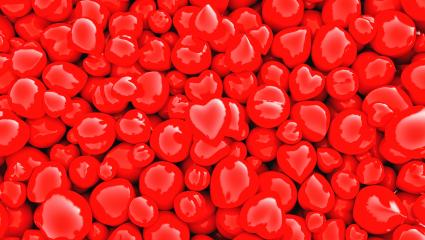 Romantic Valentine Hearts Background - 3D Rendering- Stock Photo or Stock Video of rcfotostock | RC Photo Stock