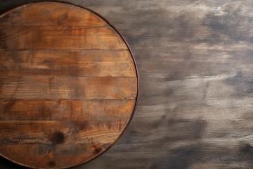 Round wooden board on a textured dark background- Stock Photo or Stock Video of rcfotostock | RC Photo Stock