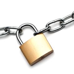 Security lock with chain on white background- Stock Photo or Stock Video of rcfotostock | RC Photo Stock