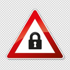 Security sign Lock safe attention Infographic for privacy computer hacker, big data Concept or other concept design on checked transparent background. Vector illustration. Eps 10 vector file.- Stock Photo or Stock Video of rcfotostock | RC-Photo-Stock