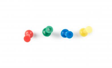 set of push pins in different colors isolated on white- Stock Photo or Stock Video of rcfotostock | RC Photo Stock