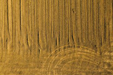 shapes of agricultural plowed field prepared for planting. Aerial view shoot from drone directly above field- Stock Photo or Stock Video of rcfotostock | RC-Photo-Stock